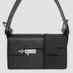 DOUBLE COMPARTMENT SHOULDER BAG - BLACK - Maniere de voir